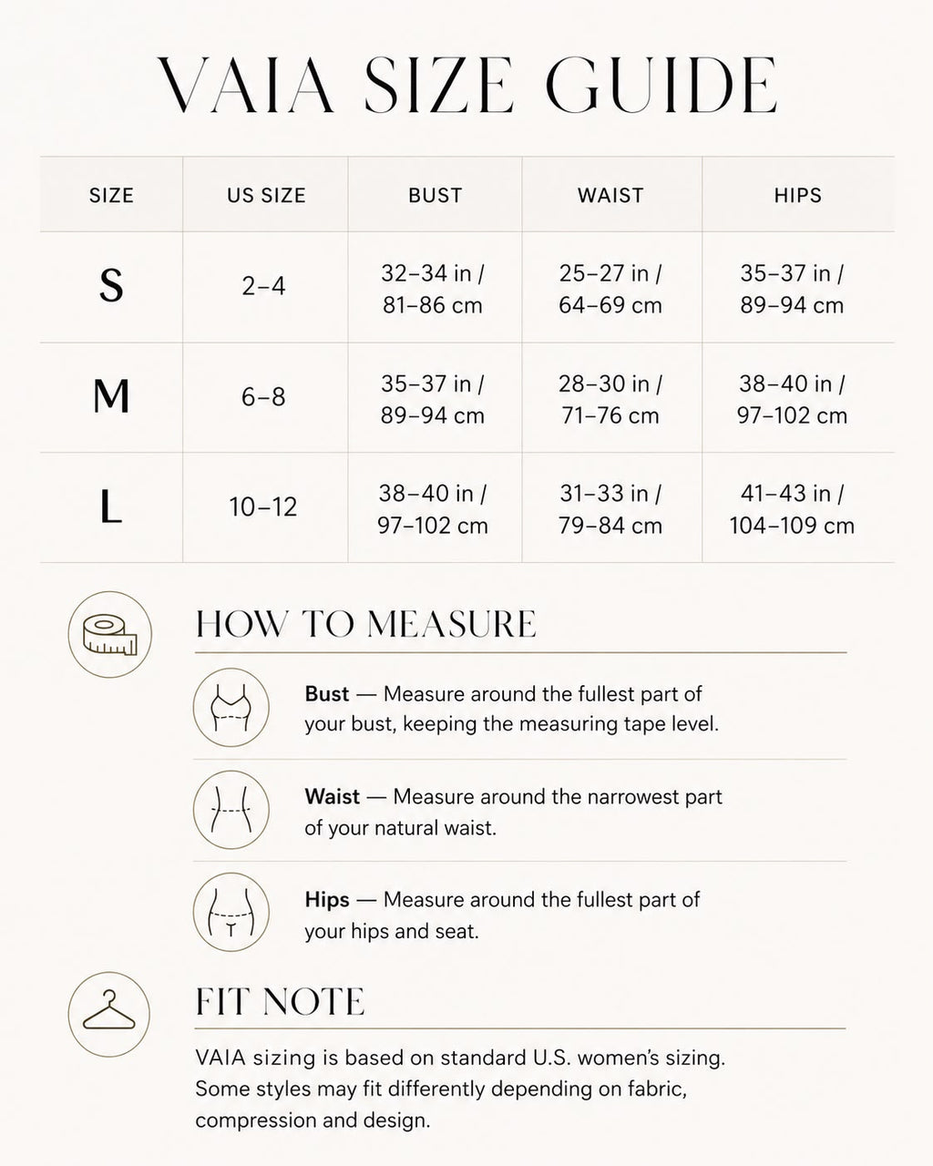 Size Guide | VAIA